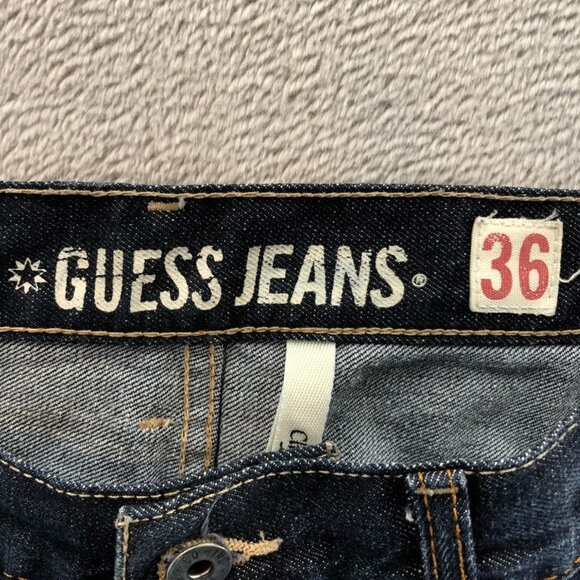 Vintage Guess Mens Cliff Boot Cut Jeans Size 36 Blue Dark Denim Classic Stretch - Picture 10 of 16